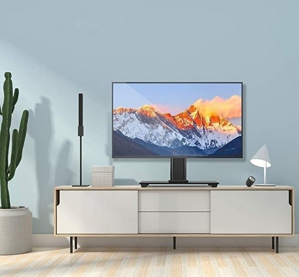 TV Standfuß, TV Ständer für 26-55 Zoll OLED LCD Flach & Curved Fernseher oder Monitore bis zu 40kg.