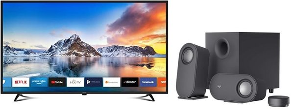 Heimkino-TV mit Surround-Sound 2.1 und Bluetooth