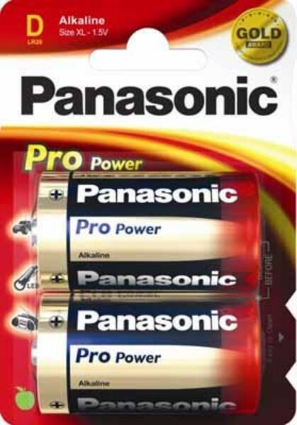 Panasonic Batterien Mono-Batterie LR20PPG/2BP Pro Power 2er Blister