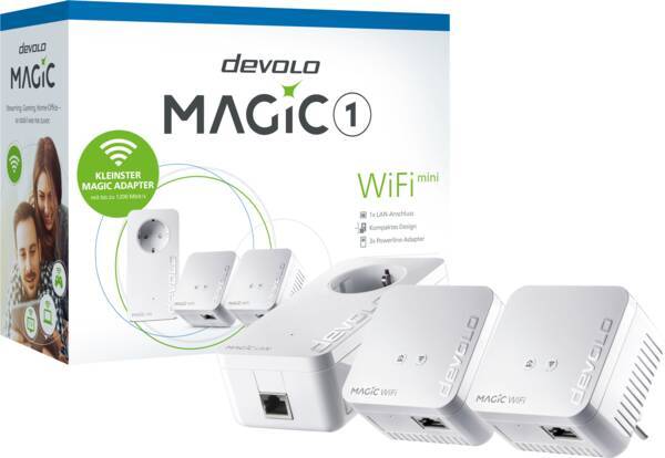 Devolo Magic Stromnetzadapter Magic 1 WiFi mini Network Kit Weiss inkl. Firmware-Update